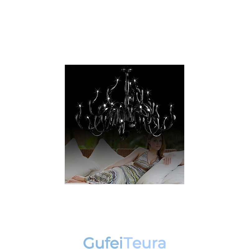 נברשת מודרנית אור 24 אורות G4 ציור שחור