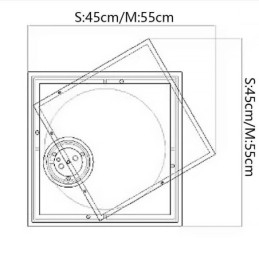 מנורת תקרה מודרנית מרובעת גיאומטרית אקרילית