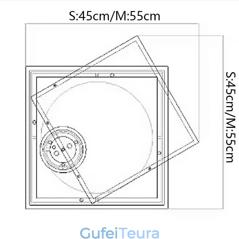 מנורת תקרה מודרנית מרובעת גיאומטרית אקרילית