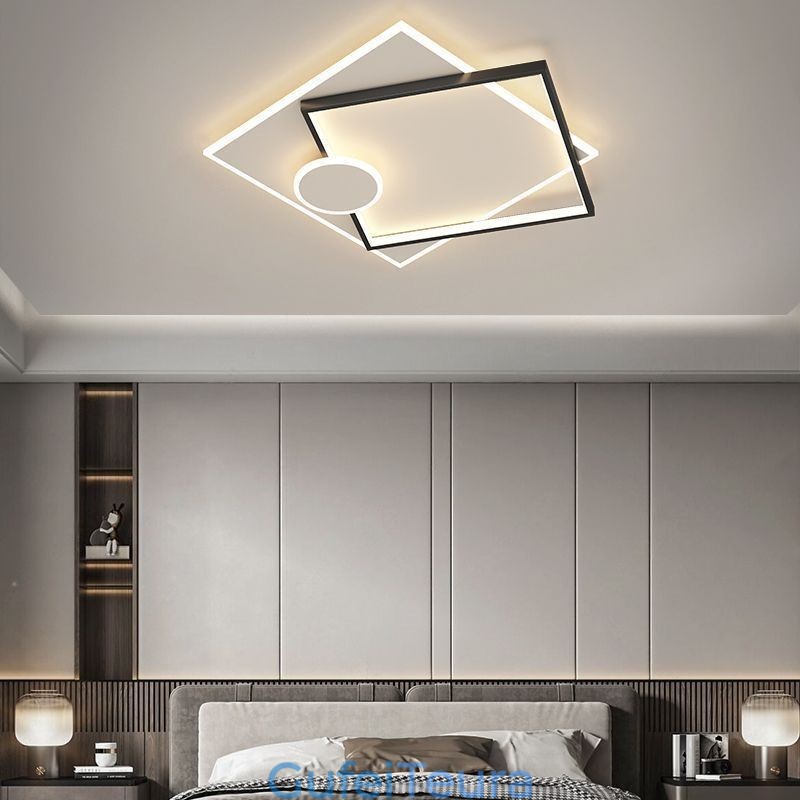 מנורת תקרה מודרנית מרובעת גיאומטרית אקרילית