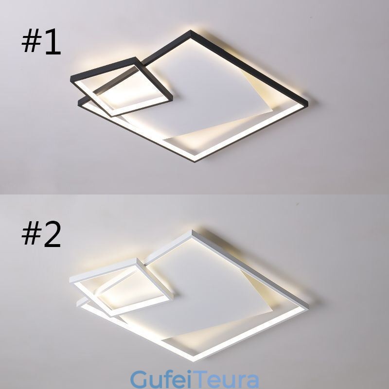 מנורת תקרה מודרנית מרובעת גופי תאורה חכמים פנימיים