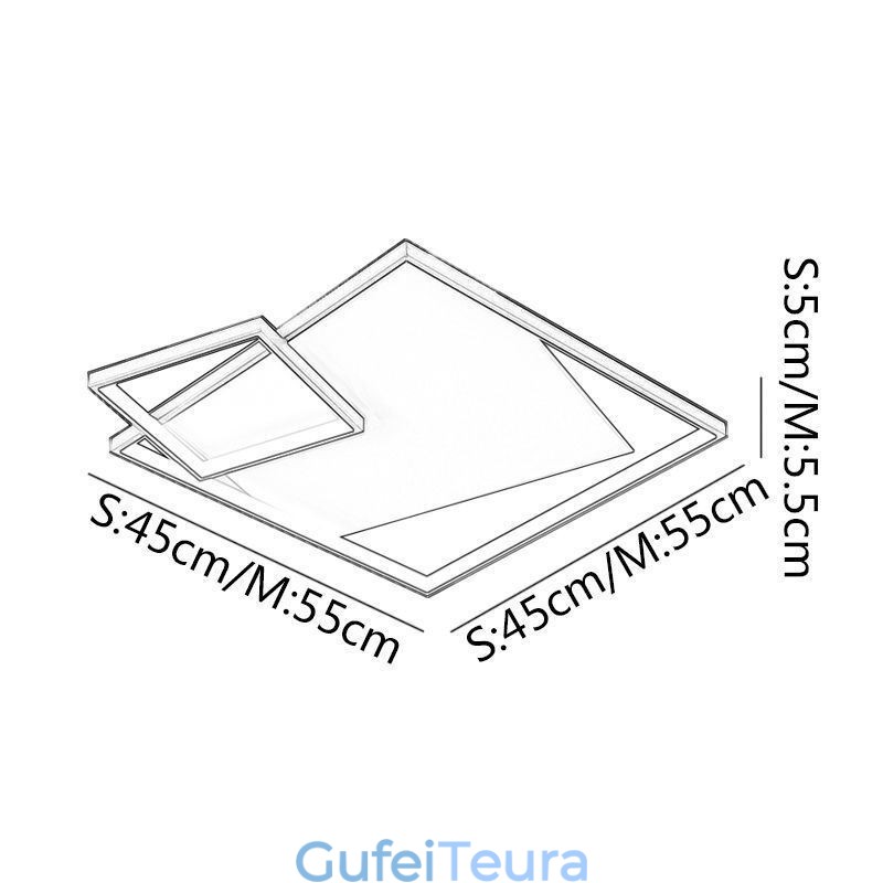 מנורת תקרה מודרנית מרובעת גופי תאורה חכמים פנימיים