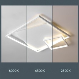 מנורת תקרה מודרנית מרובעת גופי תאורה חכמים פנימיים