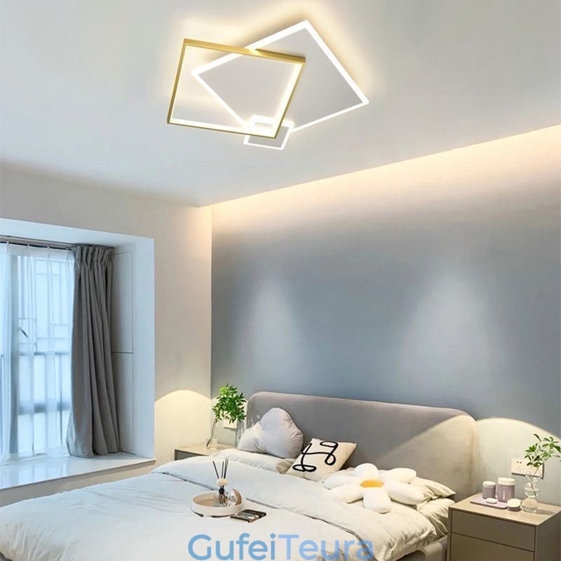 תאורת תקרה מודרנית אור תקרה מרובע גיאומטרי