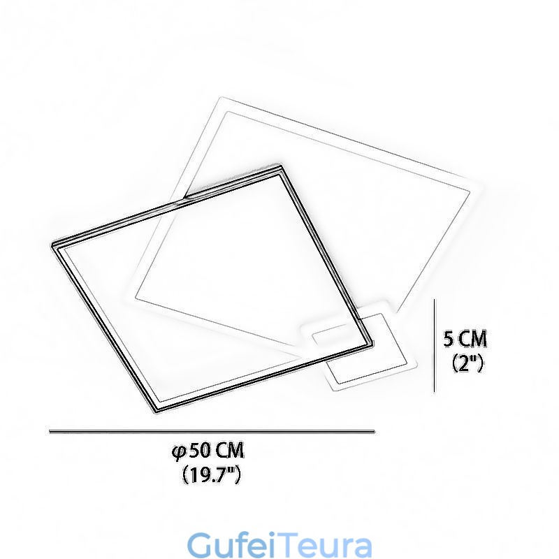 תאורת תקרה מודרנית אור תקרה מרובע גיאומטרי