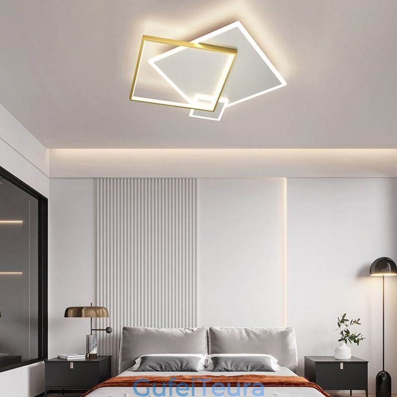 תאורת תקרה מודרנית אור תקרה מרובע גיאומטרי