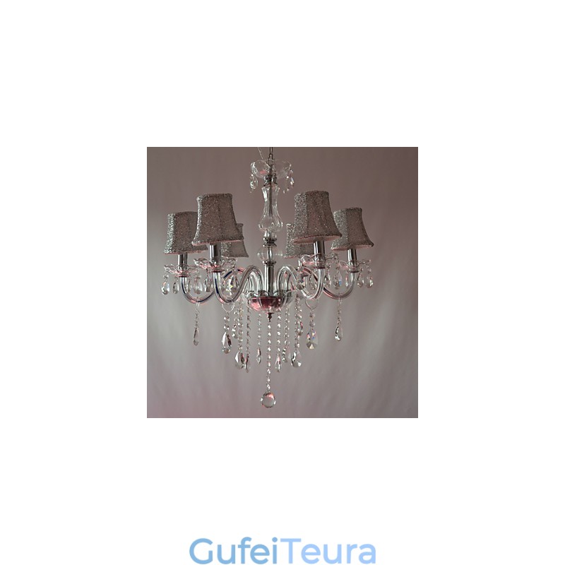 נברשת יוקרה מודרנית 6 אורות בעיטור קריסטל