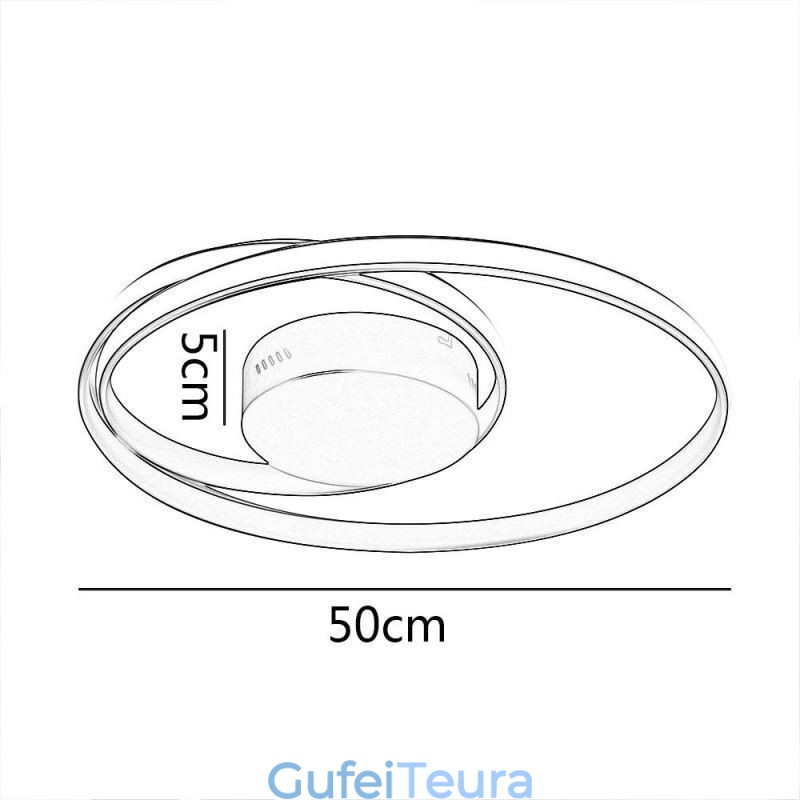 פנסי תקרה מודרניים מנורות עגולות כפולות