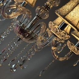 נברשת יוקרה מודרנית 6 אורות בעיטור קריסטל