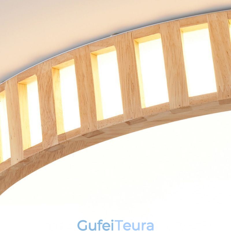 מנורה יפנית תאורת תקרת עץ