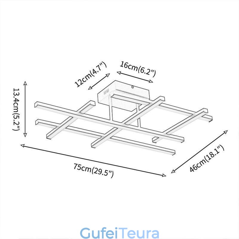 מנורת תקרת אלומיניום מנורת תקרה סומקת