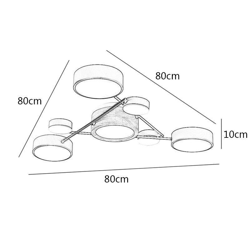 מנורת תקרה אקרילית בצורת מולקולרית מודרנית
