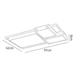 מנורת תקרה מלבנית שחבור אור תקרה מודרנית