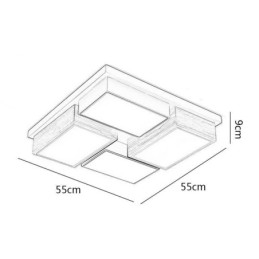 תקרה מודרנית מנורת תקרת עץ גיאומטרית