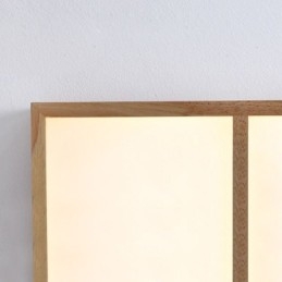 מנורת תקרת עץ אקריליק יפני אור גיאומטרי