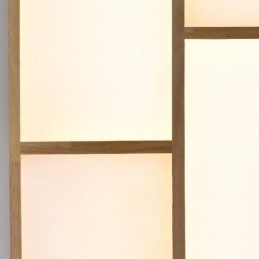 מנורת תקרת עץ אקריליק יפני אור גיאומטרי