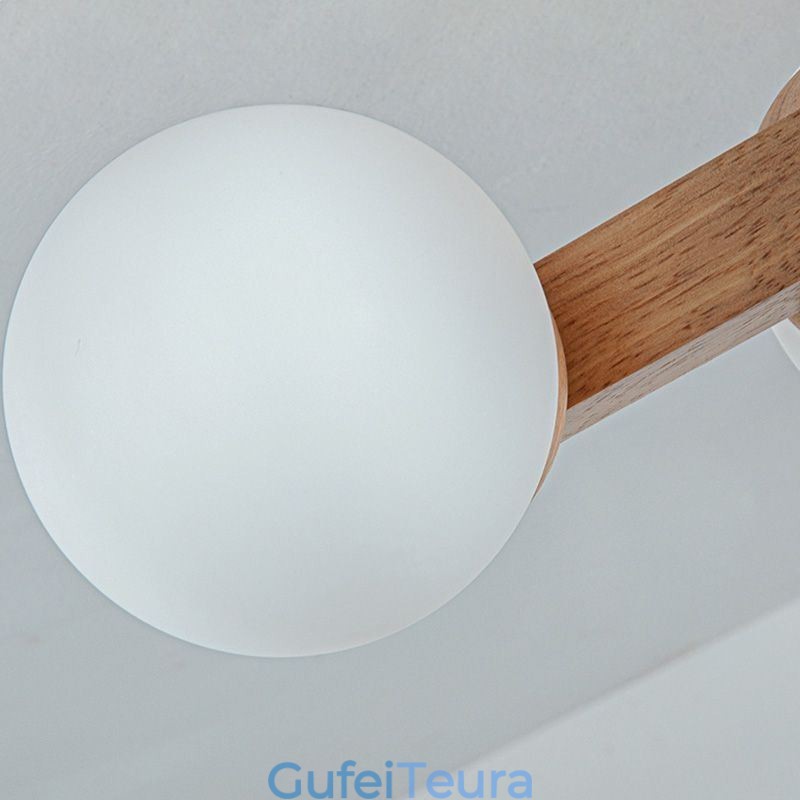 מנורת תקרה מולקולרית מעץ יפני