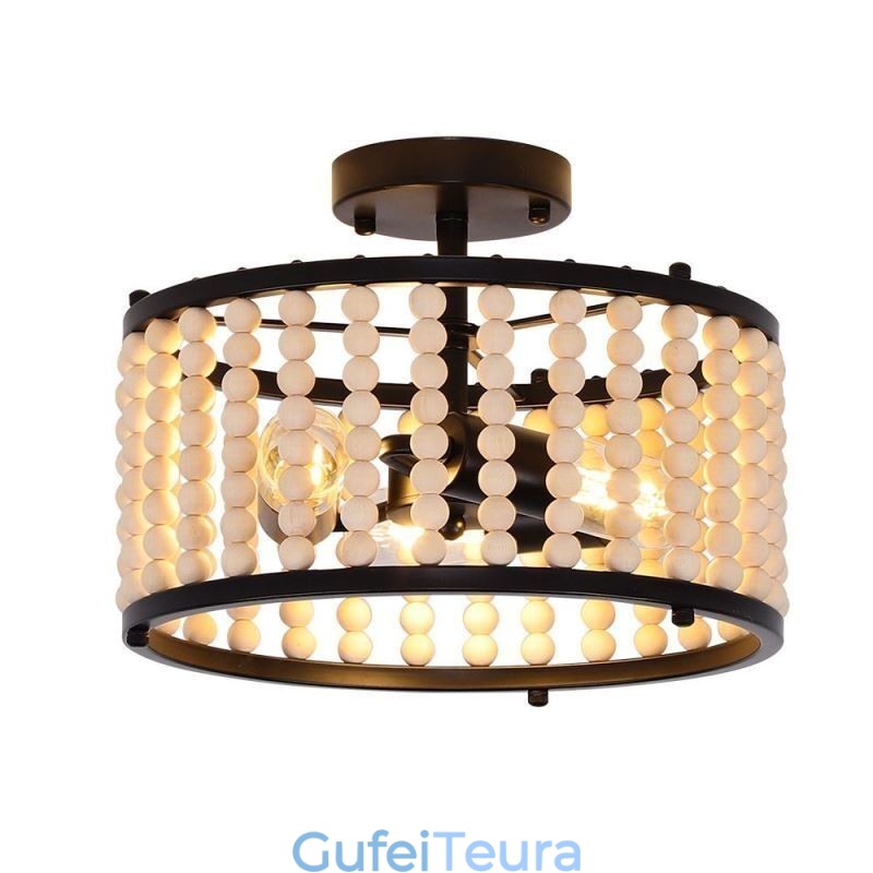 3 תאורת תקרת אור עץ חרוז תקרת מבואת מבואת Lampway