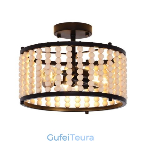 3 תאורת תקרת אור עץ חרוז תקרת מבואת מבואת Lampway