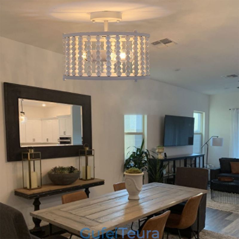 3 תאורת תקרת אור עץ חרוז תקרת מבואת מבואת Lampway