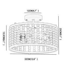 3 תאורת תקרת אור עץ חרוז תקרת מבואת מבואת Lampway