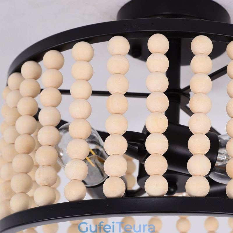 3 תאורת תקרת אור עץ חרוז תקרת מבואת מבואת Lampway