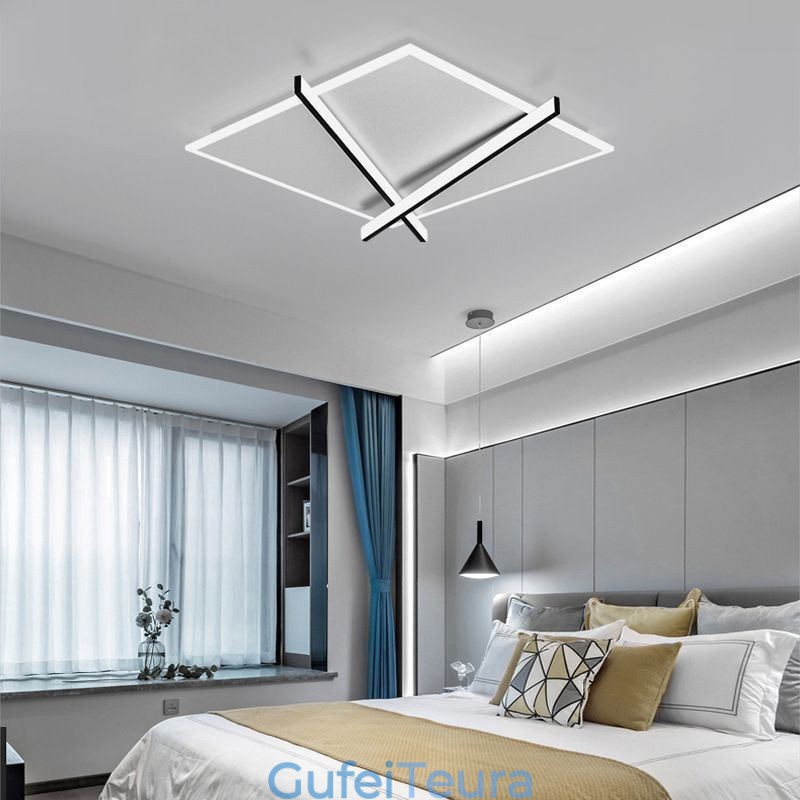 נורדי תקרה אור אמנות שעון עיצוב מנורת תקרה