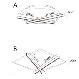 נורדי תקרה אור אמנות שעון עיצוב מנורת תקרה