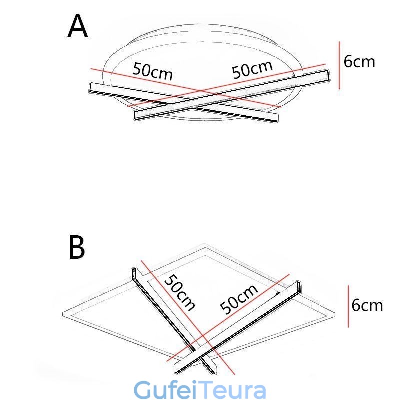 נורדי תקרה אור אמנות שעון עיצוב מנורת תקרה