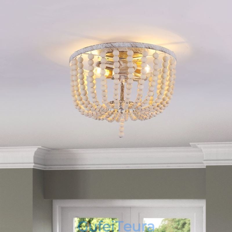 חווה עץ חרוזים פלאש הר Celling Light 3 גוף תאורה