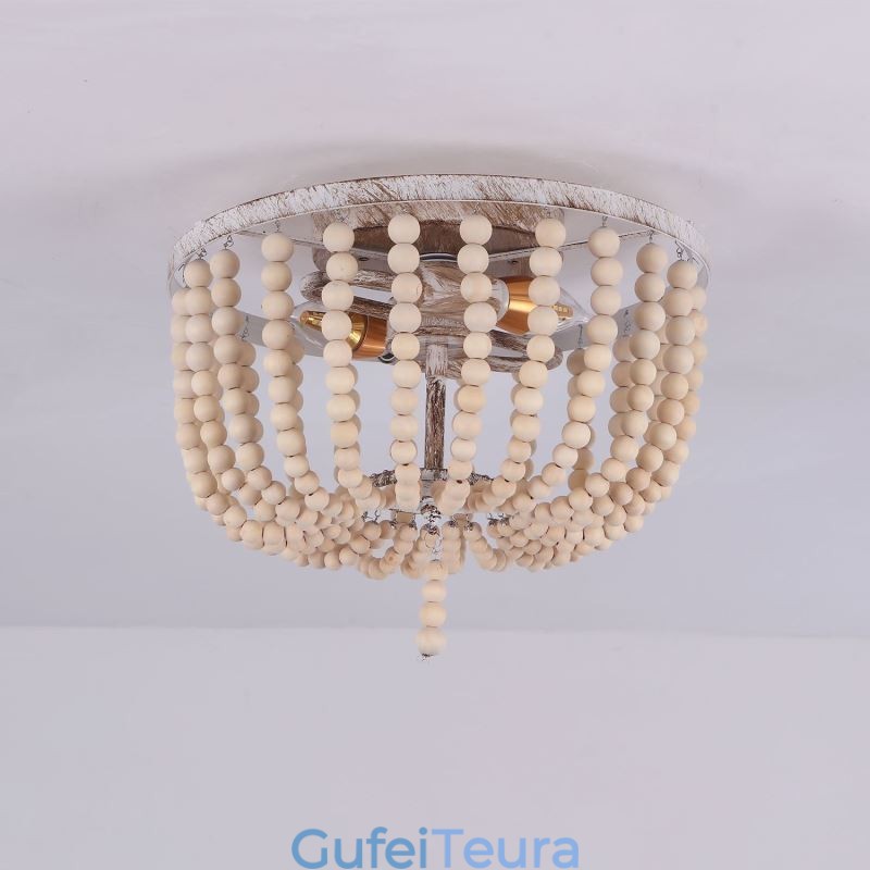 חווה עץ חרוזים פלאש הר Celling Light 3 גוף תאורה