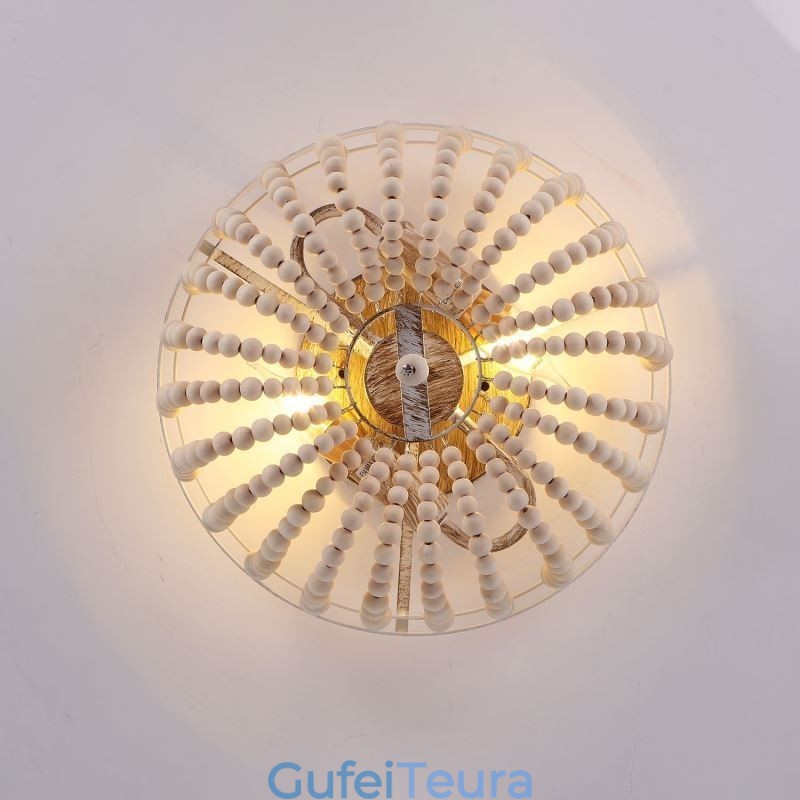חווה עץ חרוזים פלאש הר Celling Light 3 גוף תאורה