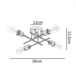 גוף תאורה תקרה סומק 4 שקע אור