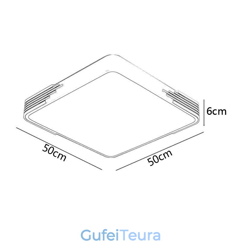 תאורת תקרה מודרנית מרובעת