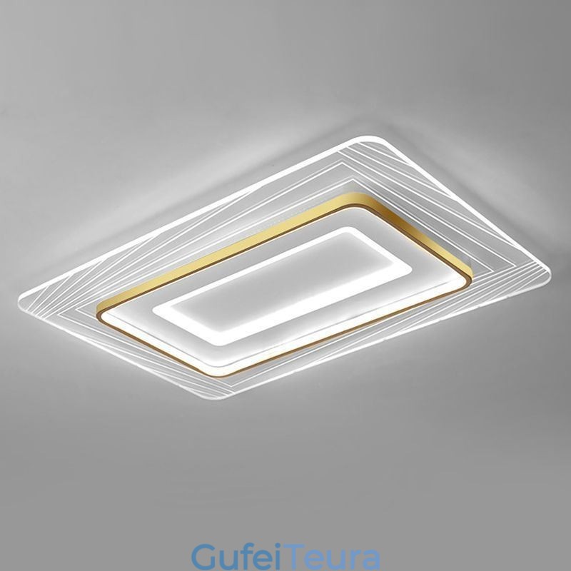 מנורת תקרה מינימליסטית אקרילית דקה במיוחד מלבנית