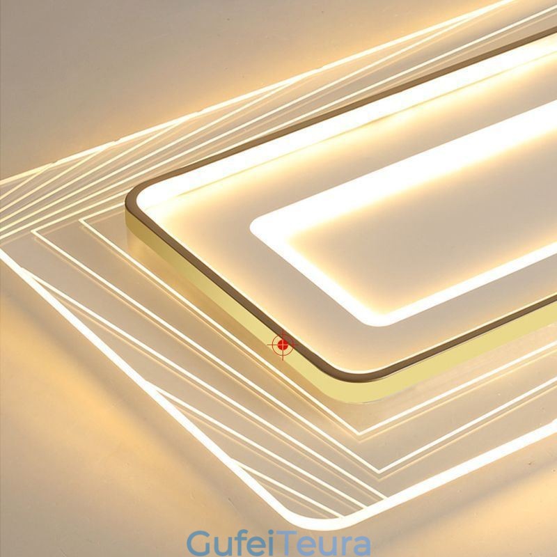 מנורת תקרה מינימליסטית אקרילית דקה במיוחד מלבנית