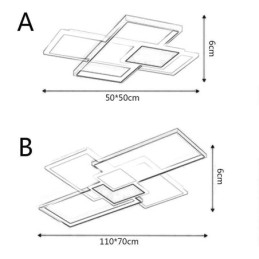 מנורת תקרה מודרנית מרובעת אקריליק מתקן אורות תקרה