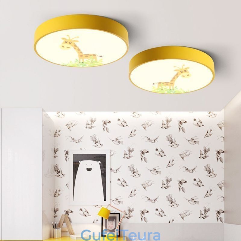 Animal Childrens Ceiling Light Cartoon מנורת תקרה