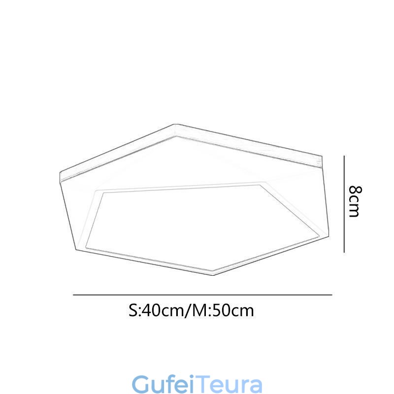 אור תקרה מודרני עיצוב צורת יהלום ניתן לעמעום מתקן אורות תקרה