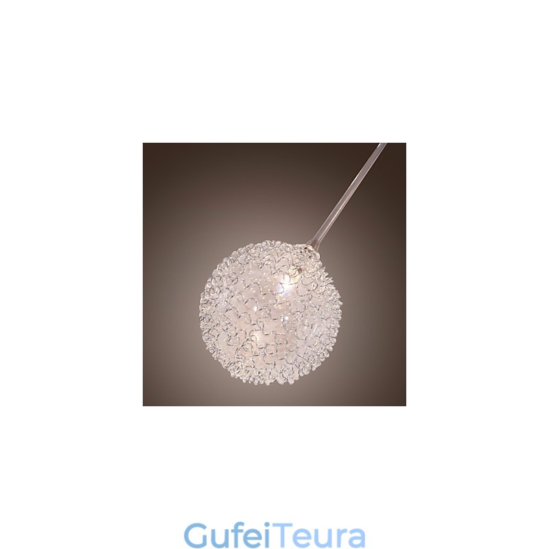 G4 12 light Iron Flush Mount Light עם הצללי אלומיניום