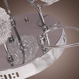 G4 12 light Iron Flush Mount Light עם הצללי אלומיניום