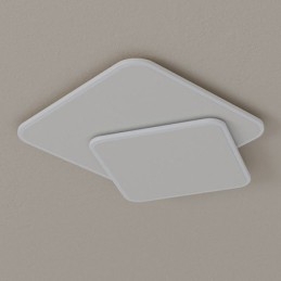 תאורת תקרה מרובעת כפולה