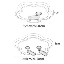 זרקור תאורה תקרה בצורת פרח אקריליק