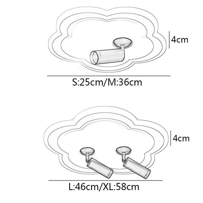 זרקור תאורה תקרה בצורת פרח אקריליק