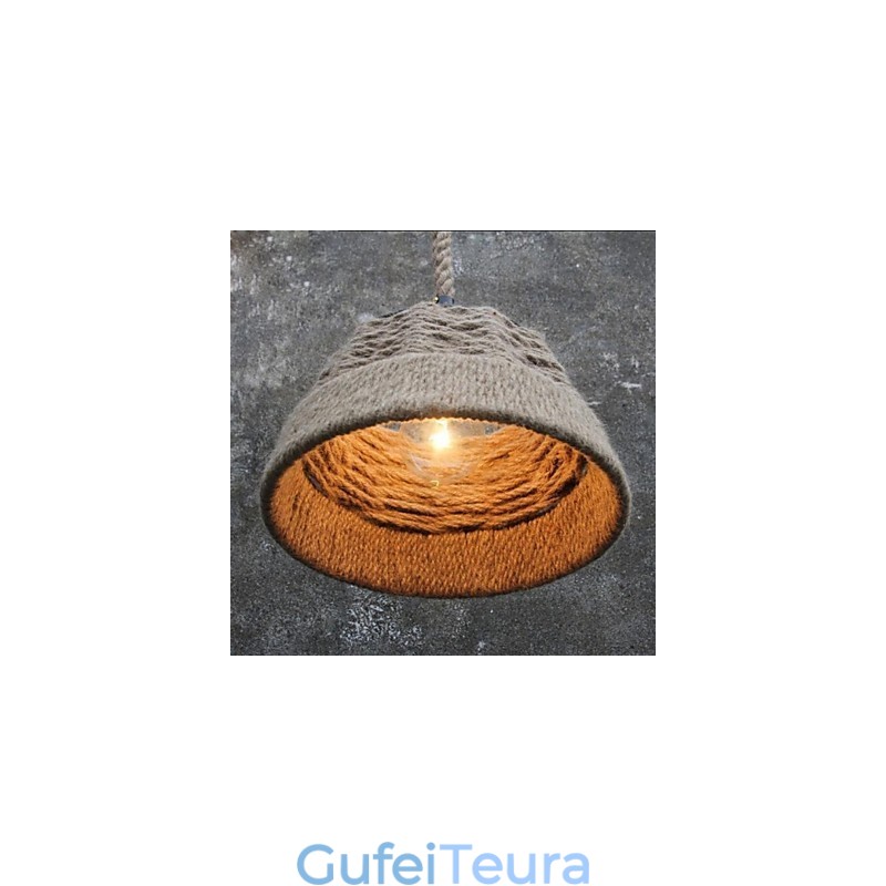 מנורת נברשת מחוז קנבוס בעבודת יד רטרו בסגנון כפרי תעשייתי