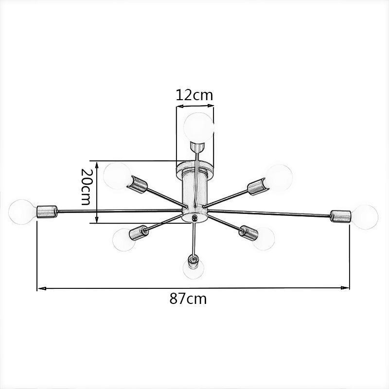 גוף תאורה דקורטיבי לתאורה דקורטיבית של Magic Bean Flush Mount