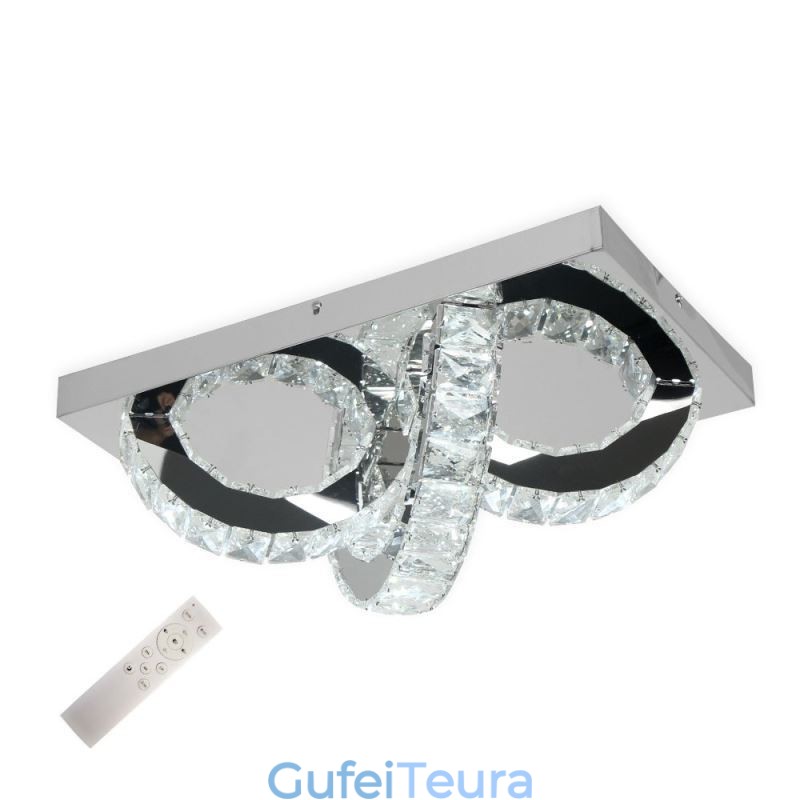 אור תקרה קריסטל חצי טבעת סומק