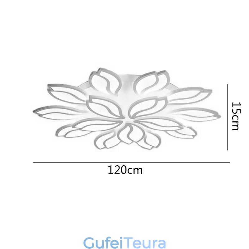 אור תקרה אקרילי פרח סומק