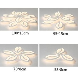 אור תקרה אקרילי פרח סומק