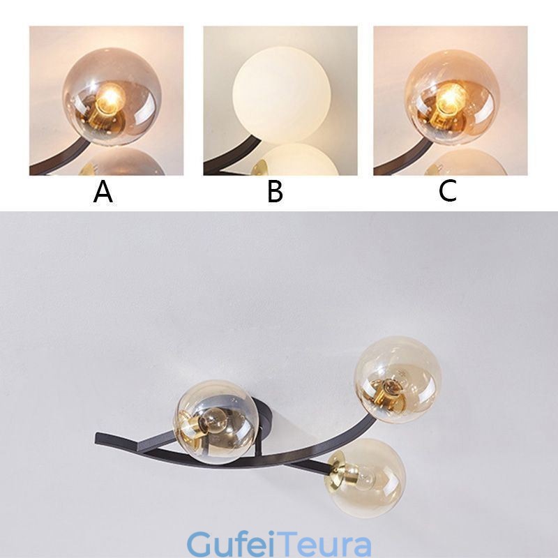 תאורת תקרת גלובוס זכוכית מודרנית מינימליסטית